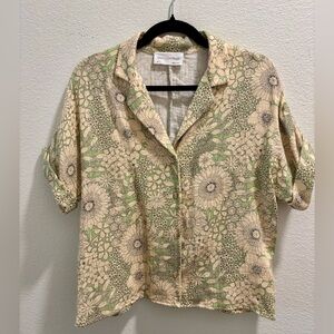 Self Contrast collared blouse, size M